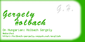 gergely holbach business card